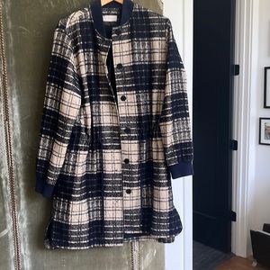 Plaid wool coat by Cacharel